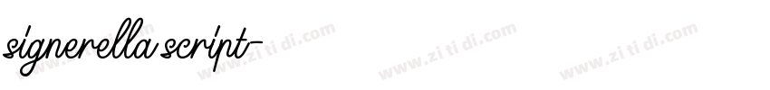signerella script字体转换